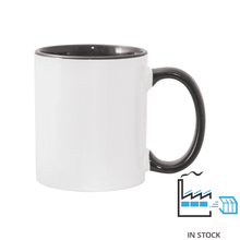 11 oz Inner & Handle Colored Mug - Black , Accent Mugs , PHOTO USA
