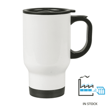 14 oz Stainless Steel Travel Mug - White - ORCA , Sublimation Travel Mugs , PHOTO USA