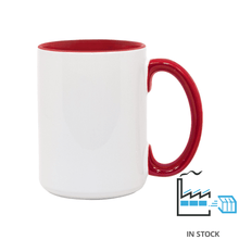15 oz Inner & Handle Colored Mug - Red , Accent Mugs , PHOTO USA