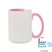 15 oz Inner & Handle Colored Mug - Pink , Accent Mugs , PHOTO USA