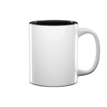 11 oz Two Tone Colored Mug - Black , Accent Mugs , PHOTO USA