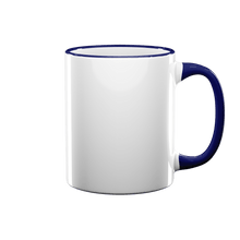 11 oz Rim & Handle Colored Mug - Blue , Accent Mugs , PHOTO USA