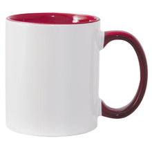 11 oz Inner & Handle Colored Mug - Maroon , Accent Mugs , PHOTO USA