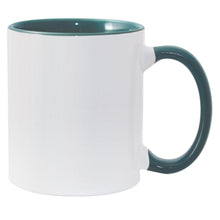 11 oz Inner & Handle Colored Mug - Green , Accent Mugs , PHOTO USA