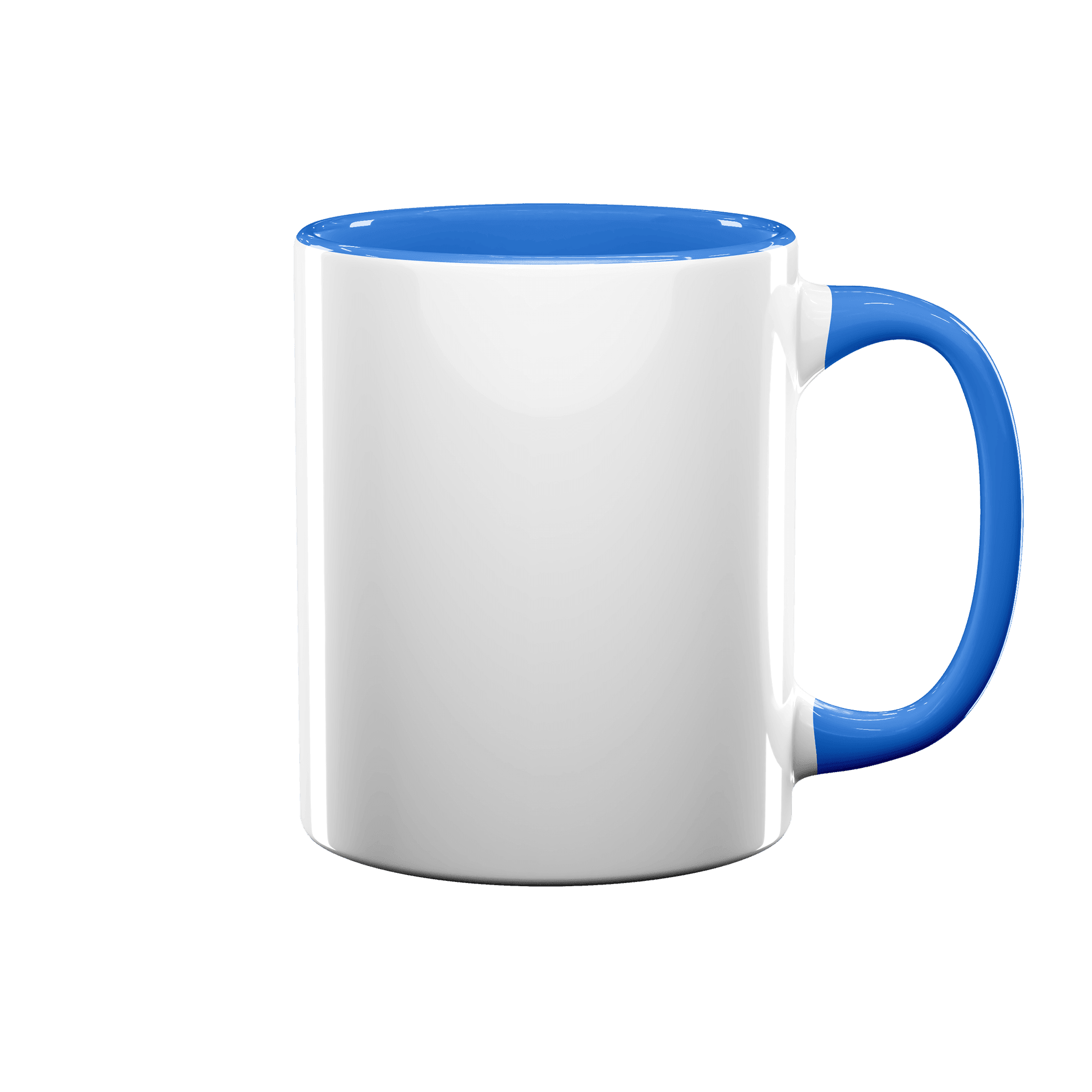  11 Oz Blue Inside And Handle Sublimation Blank Mugs