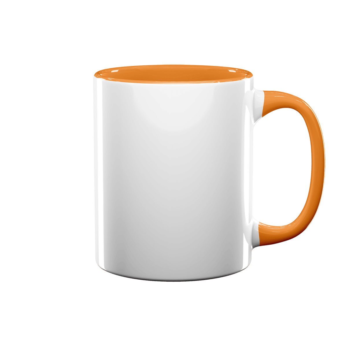 Café Pilon Inspired 11 Oz Mug With Yellow Handle & Interior 