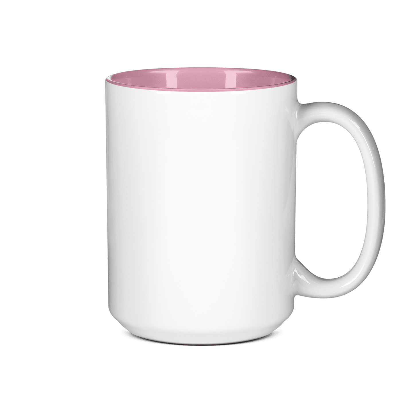 15 oz Two Tone Colored Mug - Pink , Accent Mugs , PHOTO USA
