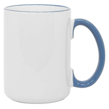 15 oz Rim & Handle Colored Mug - Cambridge Blue , Accent Mugs , PHOTO USA