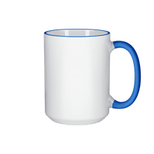 15 oz Rim & Handle Colored Mug - Cambridge Blue , Accent Mugs , PHOTO USA