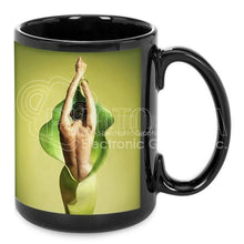 15 oz Ceramic Mug - Black with decal white patch - 3.7" x 7.9" - ORCA , Accent Mugs , PHOTO USA