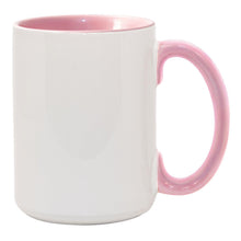 15 oz Inner & Handle Colored Mug - Pink , Accent Mugs , PHOTO USA