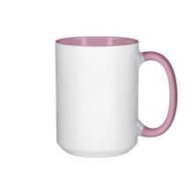 15 oz Inner & Handle Colored Mug - Pink , Accent Mugs , PHOTO USA