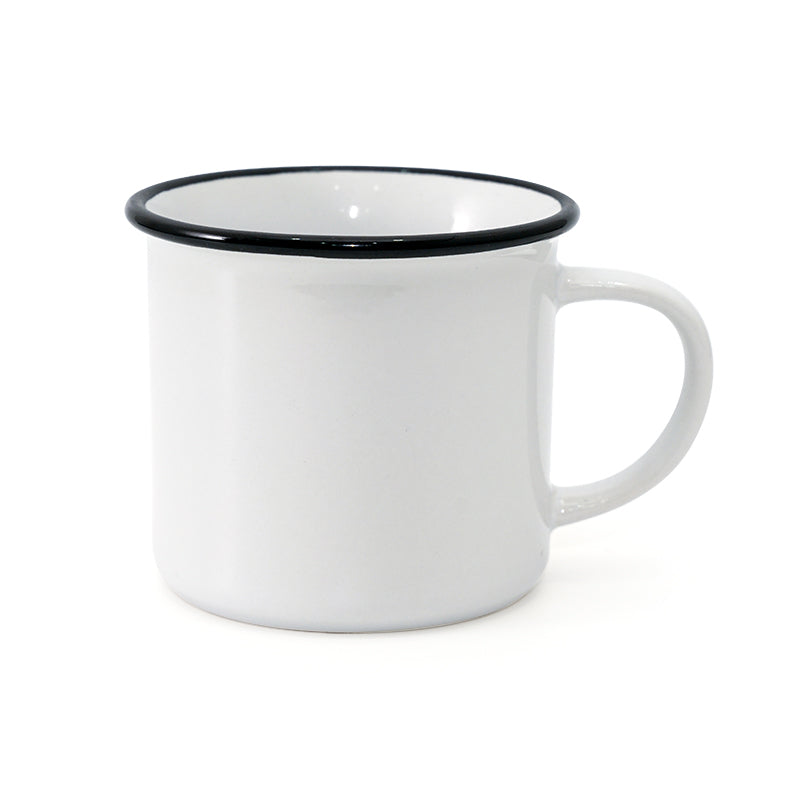 18 oz Camper Enamel Cup - Black Rim