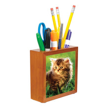 4" x 4" Wooden Pencil Holder - Cherry - PhotoUSA | Wholesale Sublimation Blanks & Fulfillment | ORCA® Coating