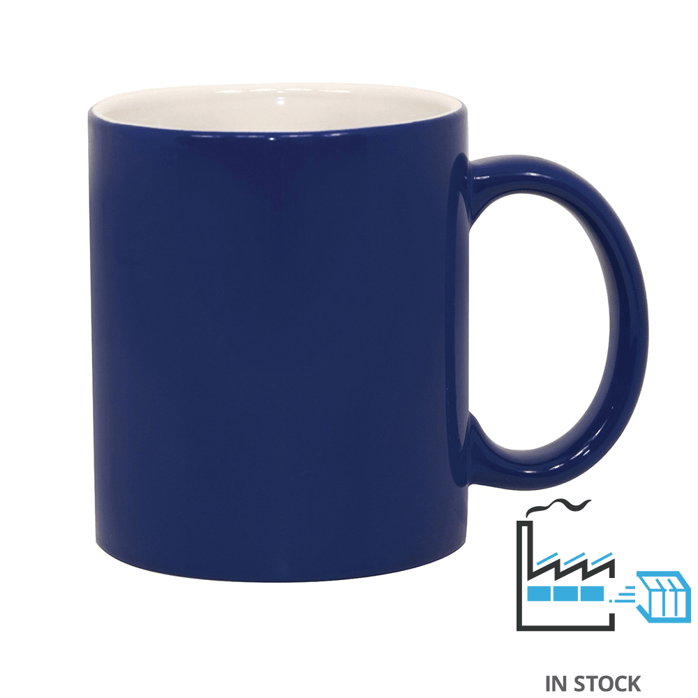 11 oz Color Changing Mug - Blue - Matte  Blank Sublimation Mugs