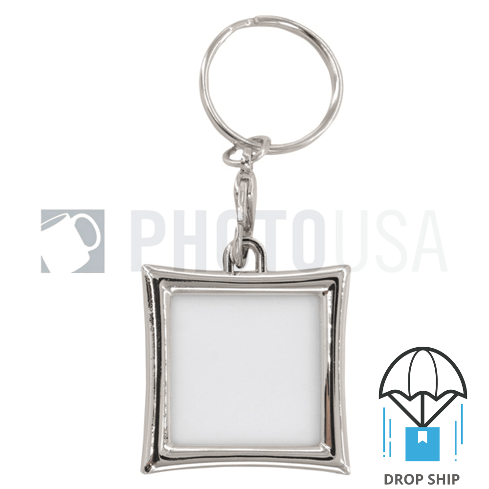 Rhombus Double Insert Aluminum Sheet Keychain