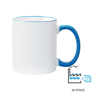 11 oz Rim & Handle Colored Mug - Light Blue - PhotoUSA | Wholesale Sublimation Blanks & Fulfillment | ORCA® Coating