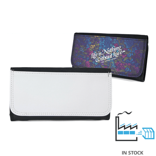 Large Faux Leather Wallet - Black , , PHOTO USA