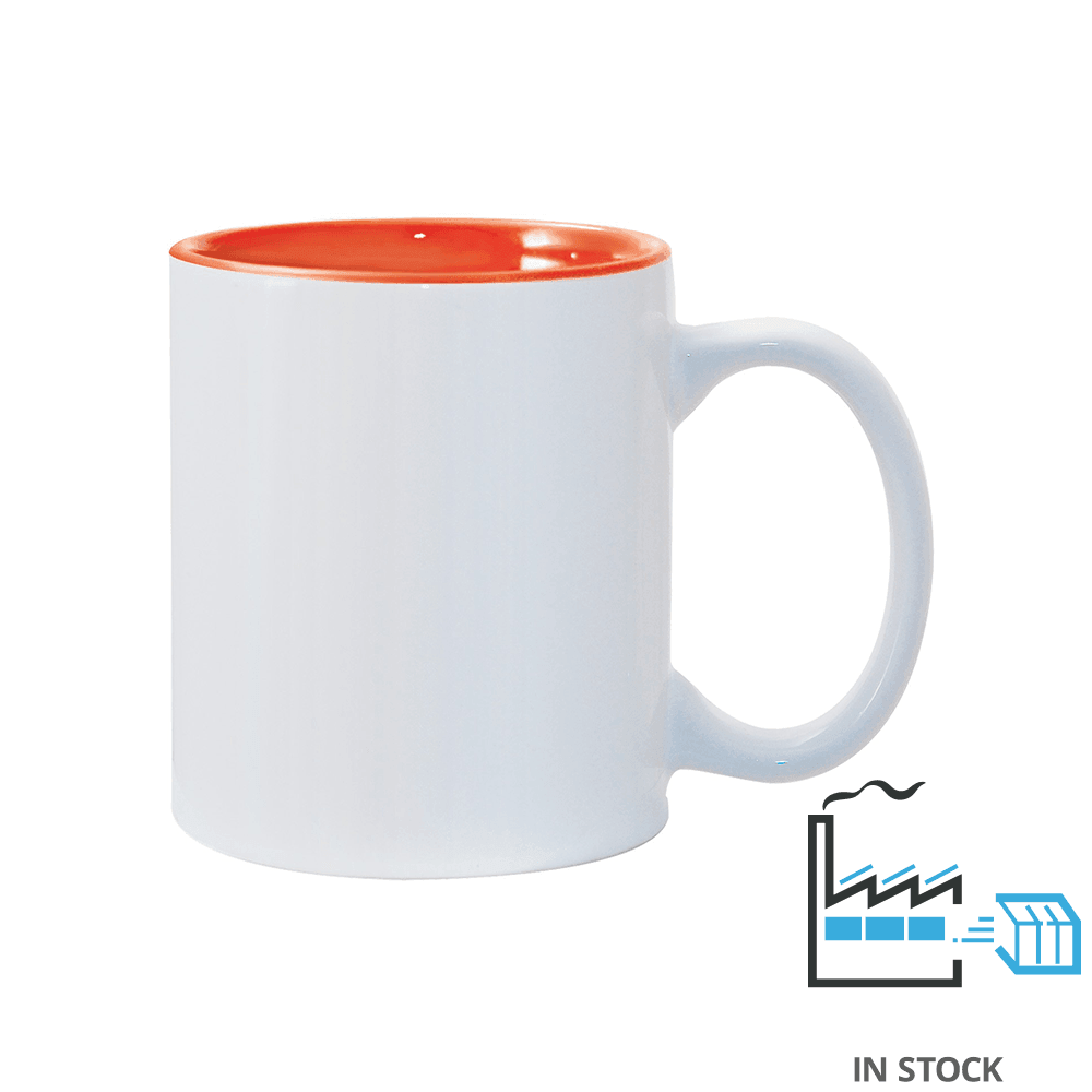 Short Mug in Orange-Red