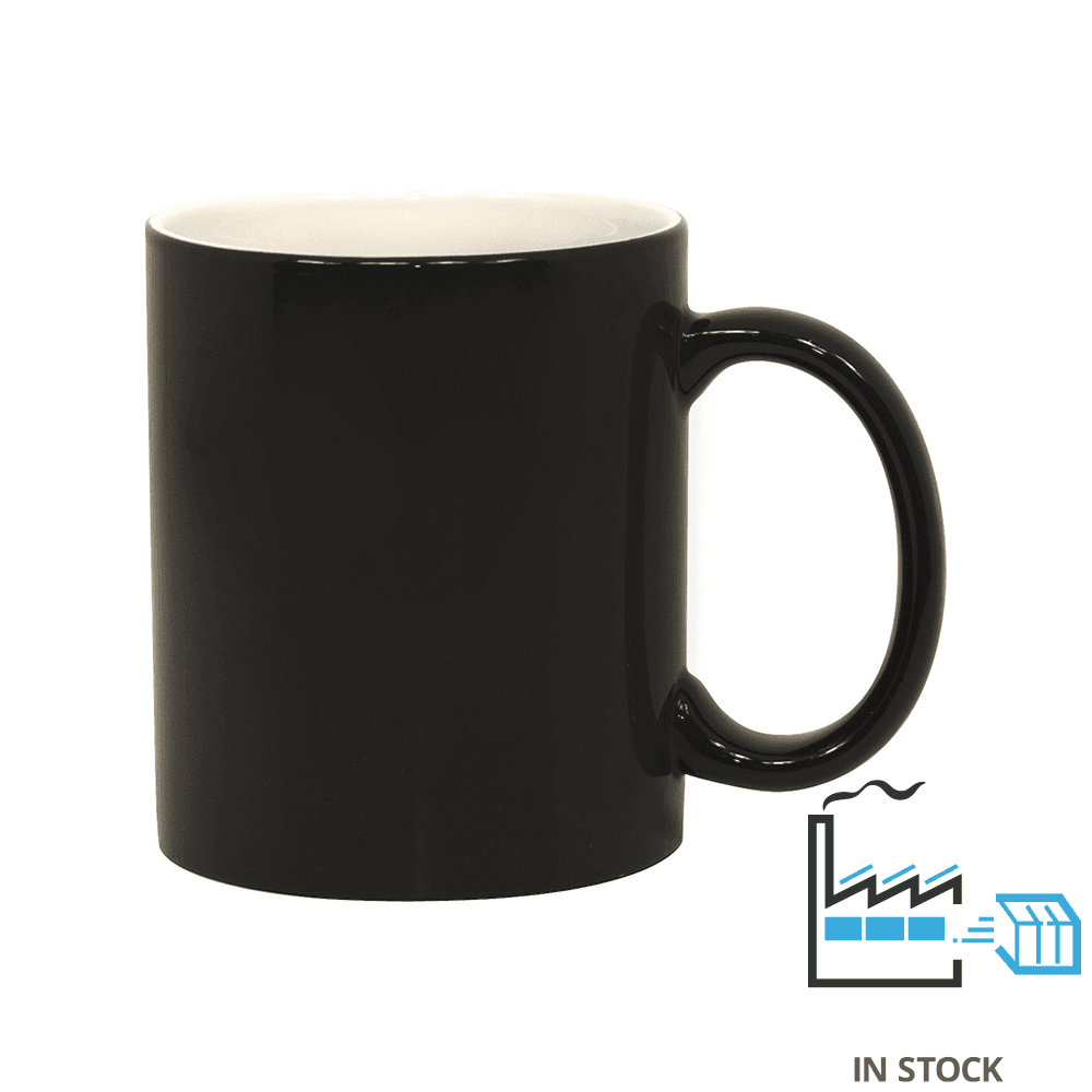 11 oz Color Changing Mug - Black - Glossy , Color Changing Mugs , PHOTO USA