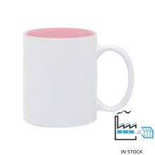 11 oz Two Tone Colored Mug - Pink , Accent Mugs , PHOTO USA
