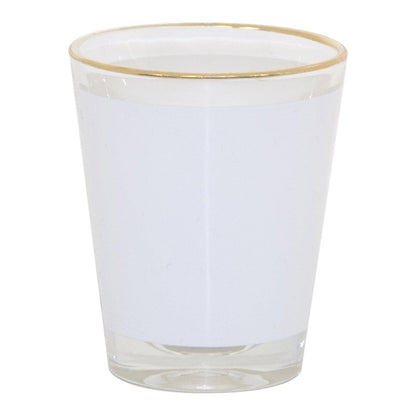 1.5 oz Glass Shot With Gold Rim , Sublimation Shot Glasses , PHOTO USA