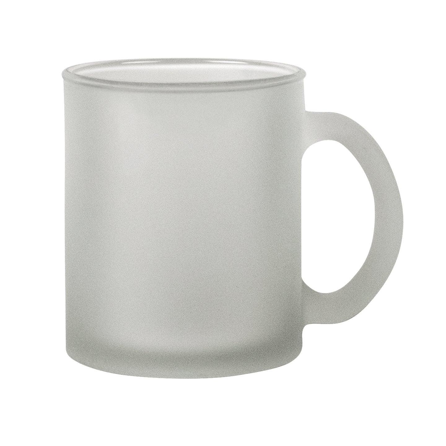 10 oz Glass Mug - Frost Out/Clear In – Blank Sublimation Mugs