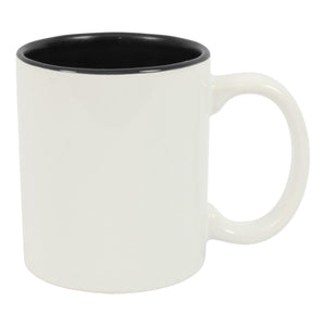 11 oz Two Tone Colored Mug - Black , Accent Mugs , PHOTO USA