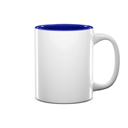 11 oz Two Tone Colored Mug - Blue , Accent Mugs , PHOTO USA