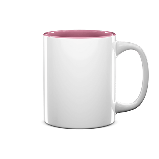 11 oz Two Tone Colored Mug - Pink , Accent Mugs , PHOTO USA