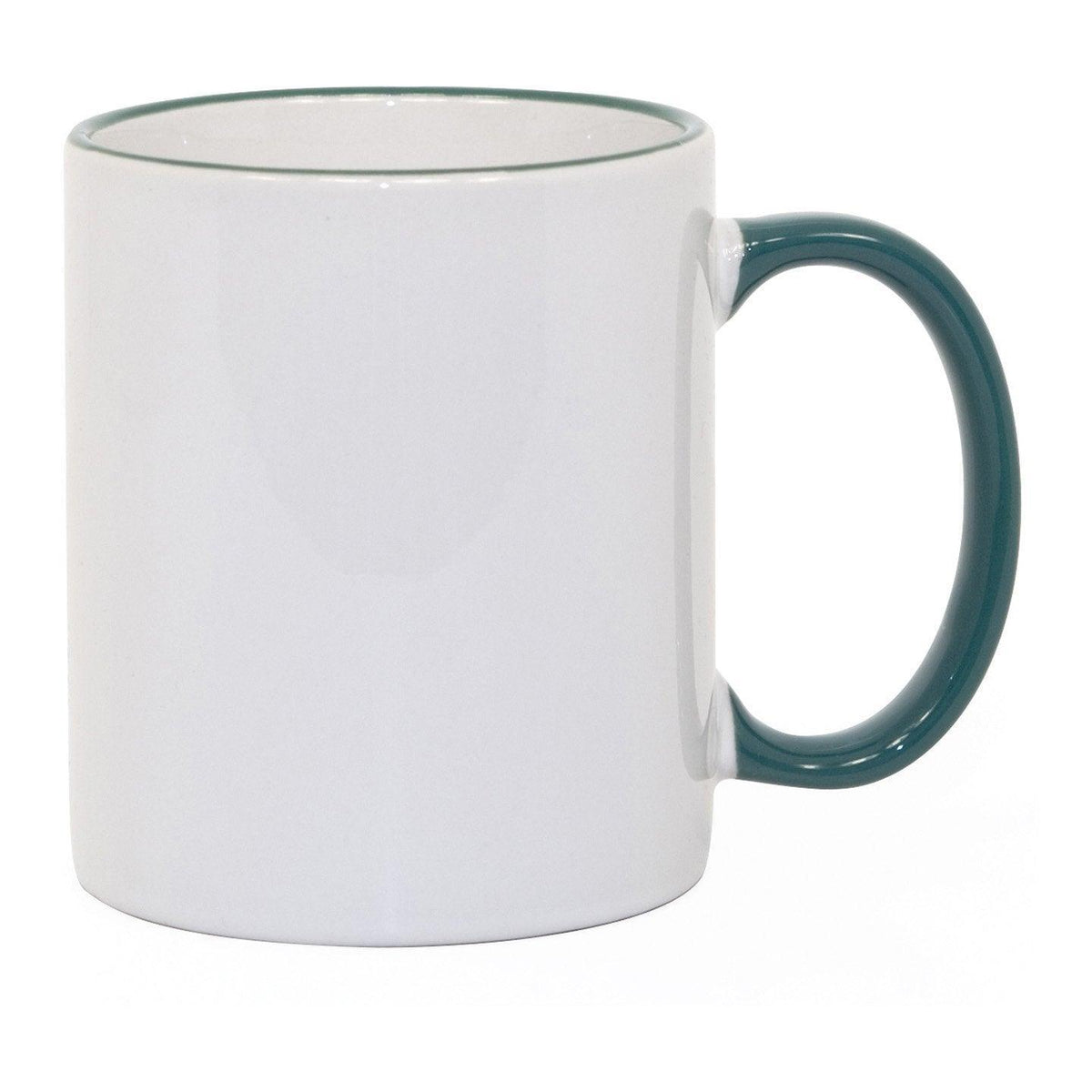 11 oz Rim & Handle Colored Mug - Green , Accent Mugs , PHOTO USA