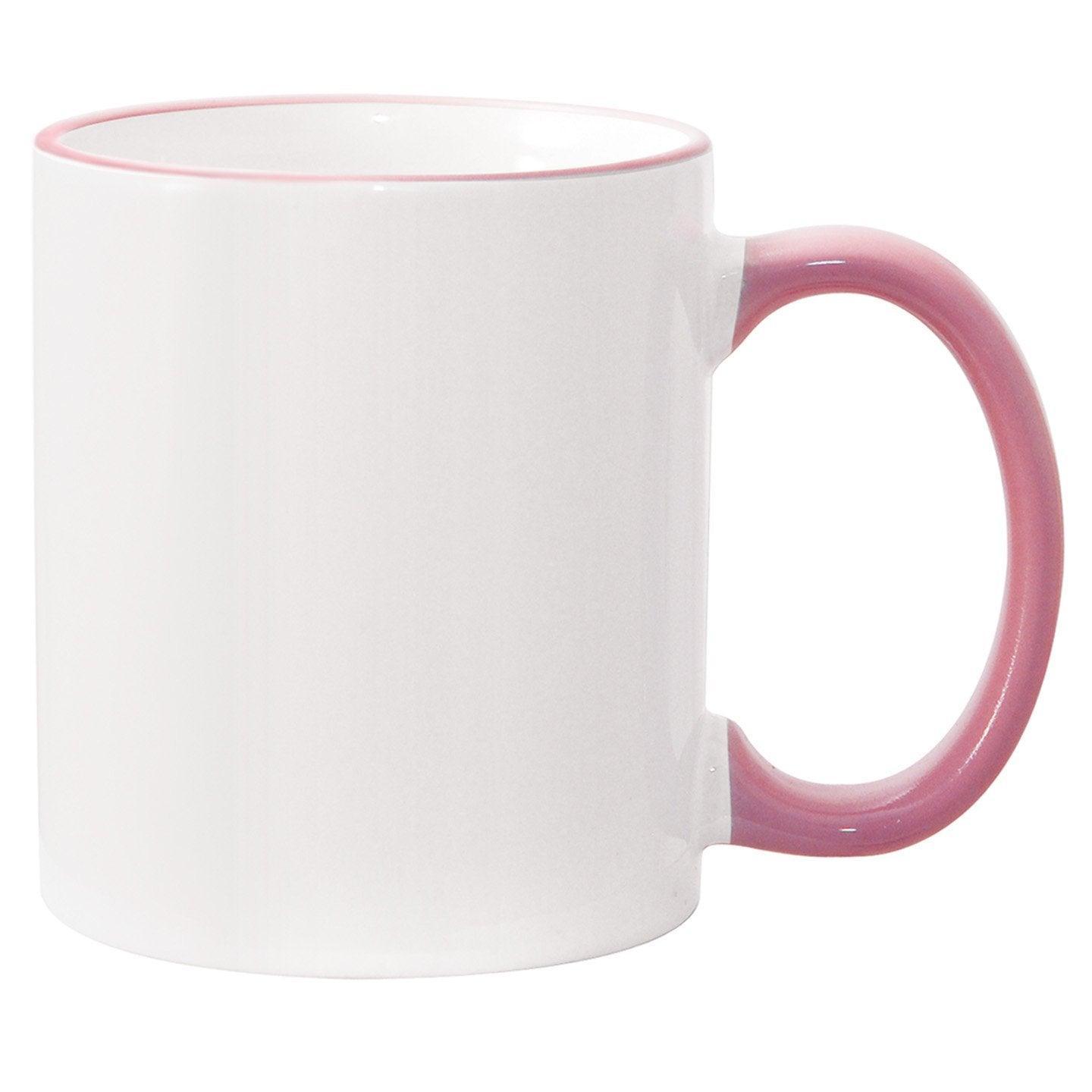 Matte Fluorescent Pink Ceramic Sublimation Coffee Mug - 11oz.