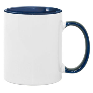 11 oz Inner & Handle Colored Mug - Blue , Accent Mugs , PHOTO USA