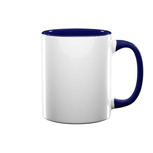 11 oz Inner & Handle Colored Mug - Blue , Accent Mugs , PHOTO USA