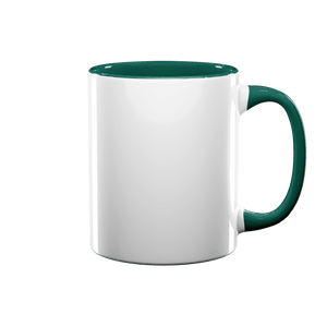 11 oz Inner & Handle Colored Mug - Green , Accent Mugs , PHOTO USA