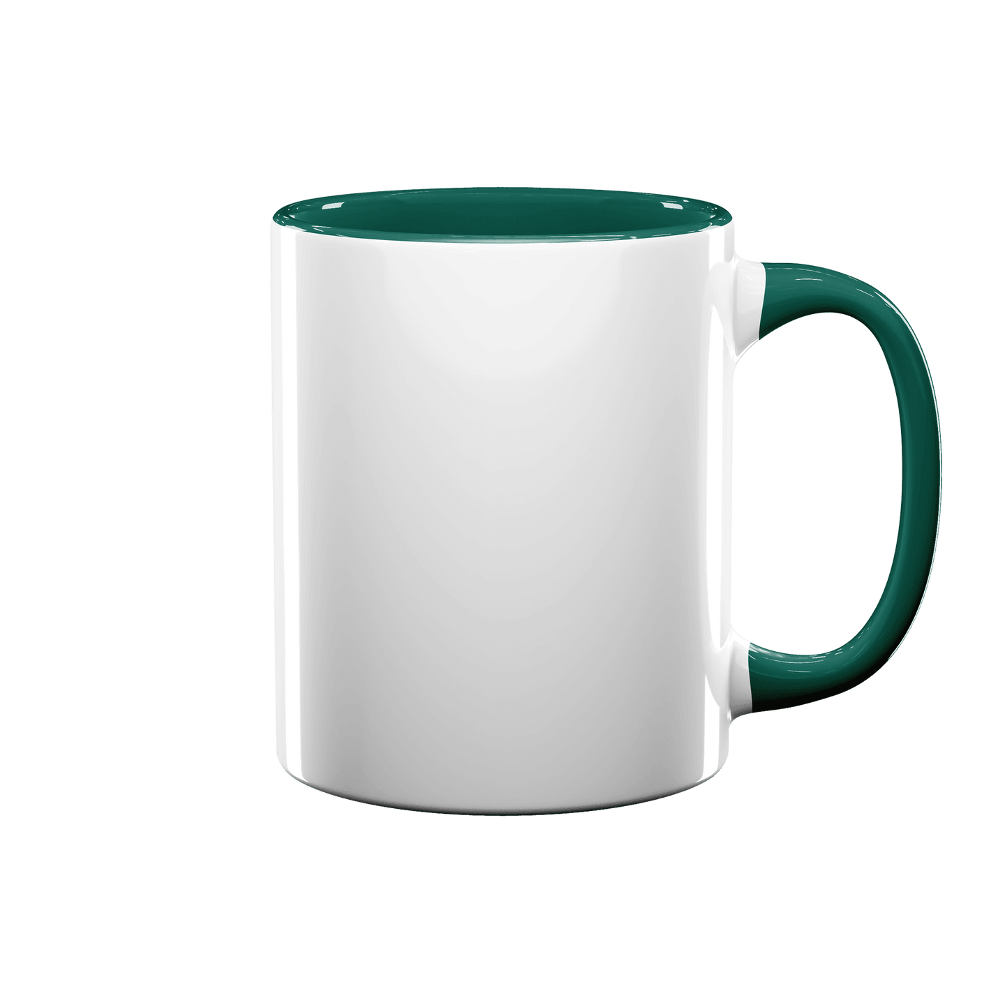 11 oz Inner & Handle Colored Mug - Green , Accent Mugs , PHOTO USA