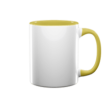 11 oz Inner & Handle Colored Mug - Yellow , Accent Mugs , PHOTO USA