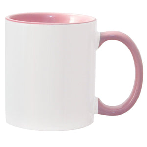 11 oz Inner & Handle Colored Mug - Pink , Accent Mugs , PHOTO USA