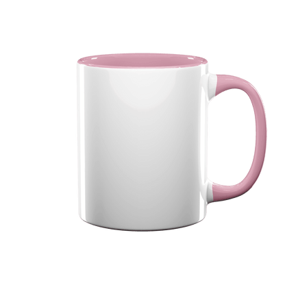 11 oz Inner & Handle Colored Mug - Pink , Accent Mugs , PHOTO USA