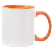11 oz Inner & Handle Colored Mug - Orange , Accent Mugs , PHOTO USA