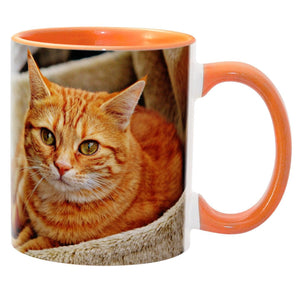 11 oz Inner & Handle Colored Mug - Orange - PhotoUSA | Wholesale Sublimation Blanks & Fulfillment | ORCA® Coating