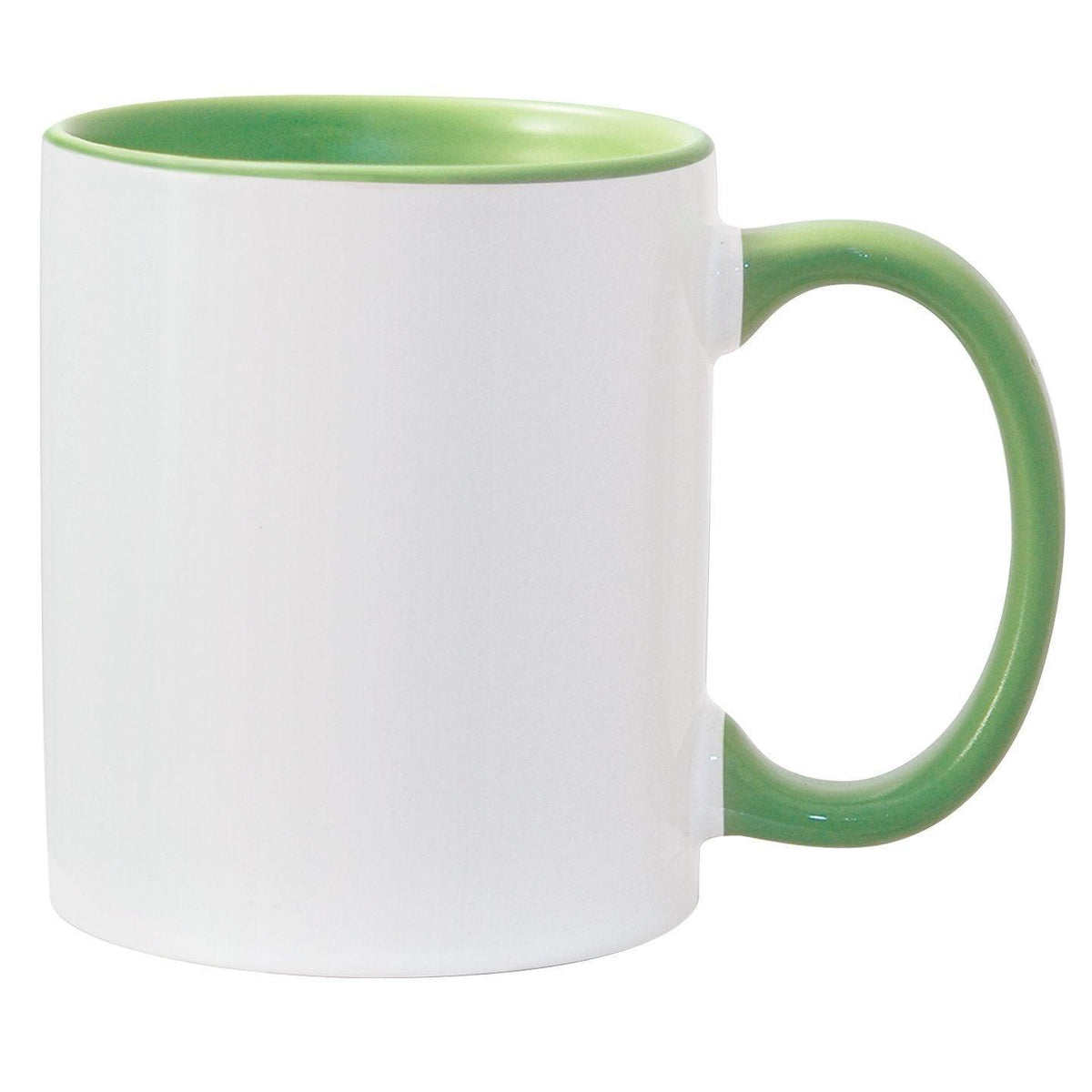 11 oz Inner & Handle Colored Mug - Light Green - PhotoUSA | Wholesale Sublimation Blanks & Fulfillment | ORCA® Coating