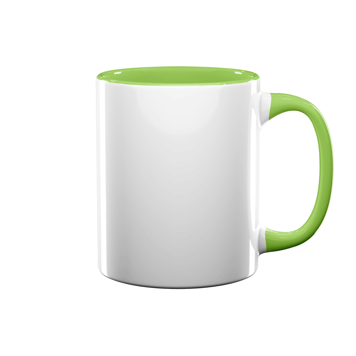 11 oz Inner & Handle Colored Mug - Light Green , Accent Mugs , PHOTO USA