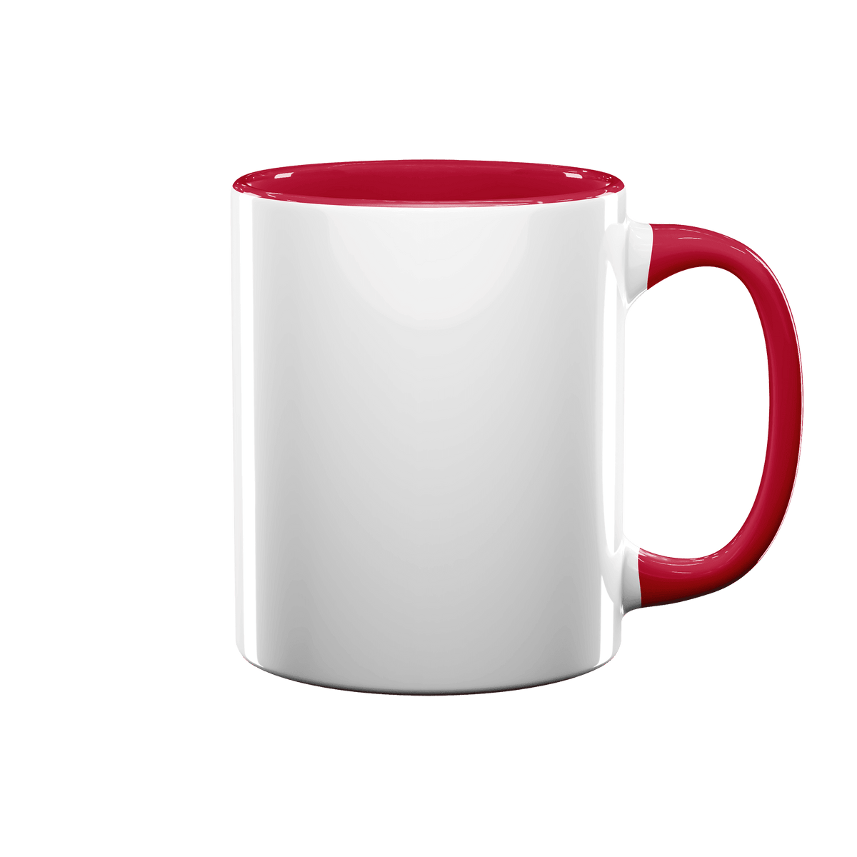 11 oz Inner & Handle Colored Mug - Red , Accent Mugs , PHOTO USA