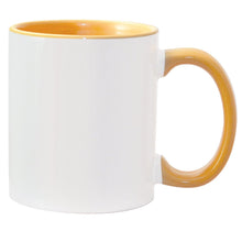 11 oz Inner & Handle Colored Mug - Golden Yellow , Accent Mugs , PHOTO USA