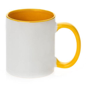 11 oz Inner & Handle Colored Mug - Golden Yellow - PhotoUSA | Wholesale Sublimation Blanks & Fulfillment | ORCA® Coating