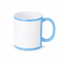 ORCA 11 oz. Sublimation Ceramic Mug with Decal White Patch Blanks - Light Blue, sublimation blank