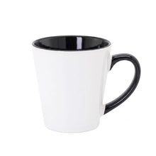 12 oz. two-tone sublimation ceramic latte mug, black