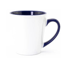 12 oz. two-tone sublimation ceramic latte mug, blue