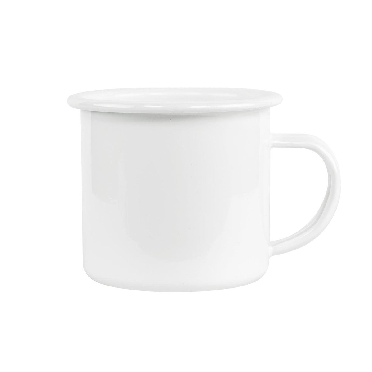 12 oz Fine SS Enamel Cup - White Rim , Sublimation Enamel Cup , PHOTO USA